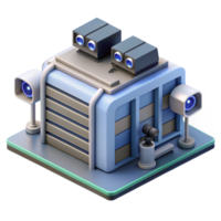 impressive rustic Isometric Data Center with Servers Cutout authentic png