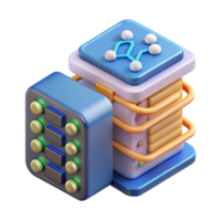 vibrant rustic Isometric Dna Data Storage System with Binary Code Cutout high quality png