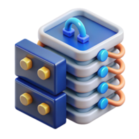 serene abstract Isometric Dna Data Storage System with Binary Code Cutout high quality png