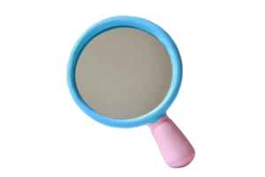 Decorative hand mirror with colorful frame design png