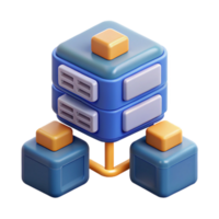 beautiful creative Isometric Server Network Transparent Background exclusive png