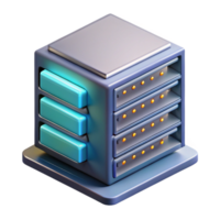 stunning classic Isometric Server Rack Transparent Background authentic png