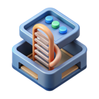 elegant rustic Isometric View of Dna Data Storage System Cutout Element authentic png