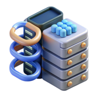 stunning minimalist Isometric View of Dna Data Storage System Cutout Element premium png
