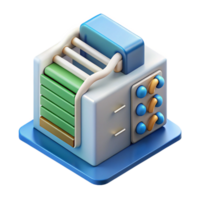 vibrant rustic Isometric View of Dna Data Storage System Cutout Element high resolution png