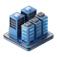 stunning creative Isometric Virtual Data Center with Servers and Racks Isolated high resolution png