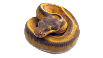 Python snake curled up in relaxed position png