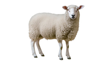 Sheep standing on a plain background in a studio png