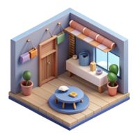 extraordinary creative Isometric Virtual Showroom with Product Displays Cutout high resolution png