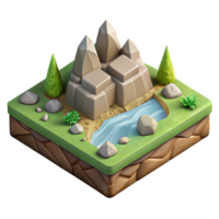extraordinary artistic Isometric Virtual World Terrain Editor Isolated Element exclusive png