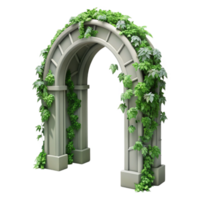 stunning classic Ivy Covered Archway Cutout Isolated Element authentic png