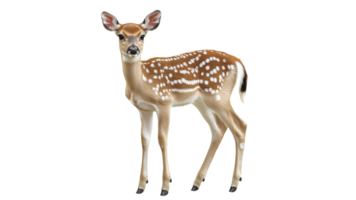 Young deer stands gracefully in open field png