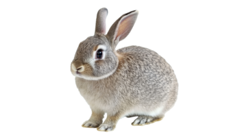 Cute rabbit sitting calmly in a bright setting png