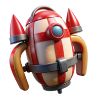 beautiful artistic Jetpack with Red Stripes Isolated high resolution png