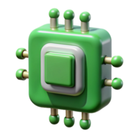 extraordinary minimalist Kelly Green Artificial Biocomputer Isolated Element authentic png