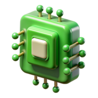 stunning minimalist Kelly Green Artificial Biocomputer Isolated Element genuine png