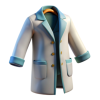 elegant artistic Lab Coat White Folded Isolated Element Cutout detailed png