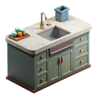 elegant creative Lab Created Kitchen Counter Top View high resolution png