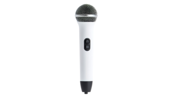 Simple white microphone for various audio needs png