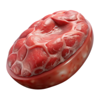 impressive vintage Lab Grown Meat Sample Macro View Transparent Background high quality png