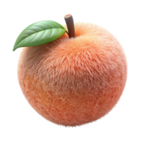 beautiful creative Lab Grown Peach Fuzzy Texture Isolated Element professional png