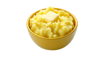 Creamy mashed potatoes served with butter topping png