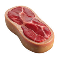 dramatic creative Lab Grown Steak Side View Isolated on Transparent Background exclusive png