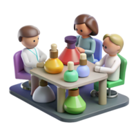 stunning creative Lab Meeting with Diverse Scientists Isolated Element professional png