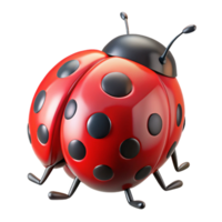 vibrant creative Ladybug Red with Black Spots Transparent Background exclusive png