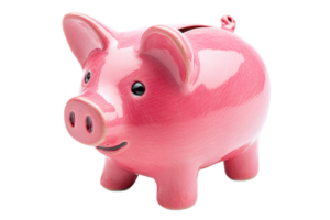 Colorful piggy bank symbolizes saving money goals png