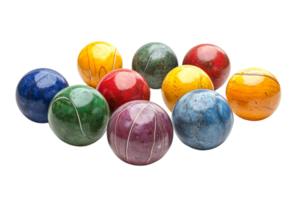 Colorful marbles arranged in vibrant display png
