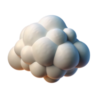 beautiful modern Layered Paper Cloud Cutout with White Fluff Transparent Background genuine png