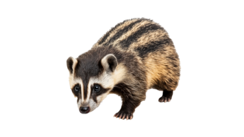 Unique striped creature exploring its surroundings png