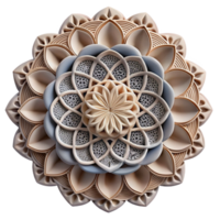 serene abstract Layered Paper Doily Cutout with Intricate Pattern Transparent Background authentic png