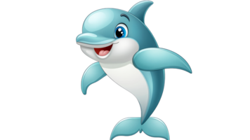 Joyful dolphin swimming in the ocean transparent png