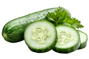 Cucumber and cilantro ready for salad png