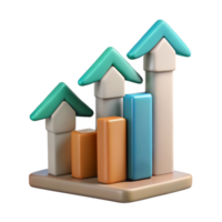elegant abstract Learning and Growth Diagram Cutout with Upward Arrows detailed png