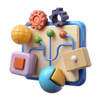 serene classic Learning and Memory Diagram Cutout with Visual Cues premium png