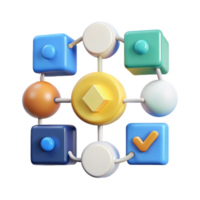 beautiful minimalist Learning Process Diagram Cutout with Arrows and Icons detailed png