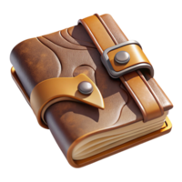 wonderful contemporary Leather Bound Journal Floating Open Cutout high resolution png