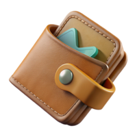stunning abstract Leather Wallet Floating Open Cutout premium png