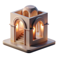 extraordinary rustic Levitation Architecture Cutout with Soft Lighting detailed png