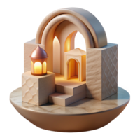 extraordinary minimalist Levitation Architecture Cutout with Soft Lighting authentic png