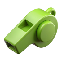 extraordinary abstract Lime Green 3d Printed Whistle Isolated professional png