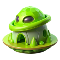 extraordinary rustic Lime Green Alien Architecture Transparent Background genuine png