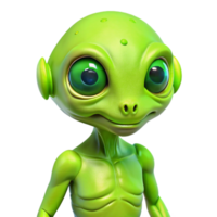 vibrant rustic Lime Green Alien Creature Transparent Background high resolution png