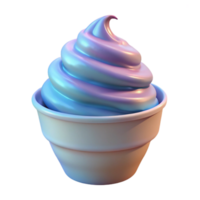 elegant artistic Liquid Nitrogen Ice Cream Isolated on Transparent Background professional png