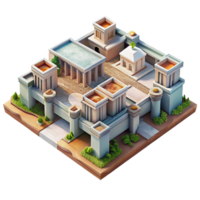 impressive modern Living Architecture Aerial View Transparent Background png