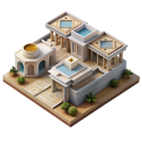 beautiful abstract Living Architecture Aerial View Transparent Background premium png