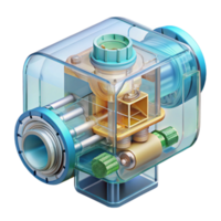 impressive artistic Living Machine Internal Structure Diagram Transparent Background genuine png